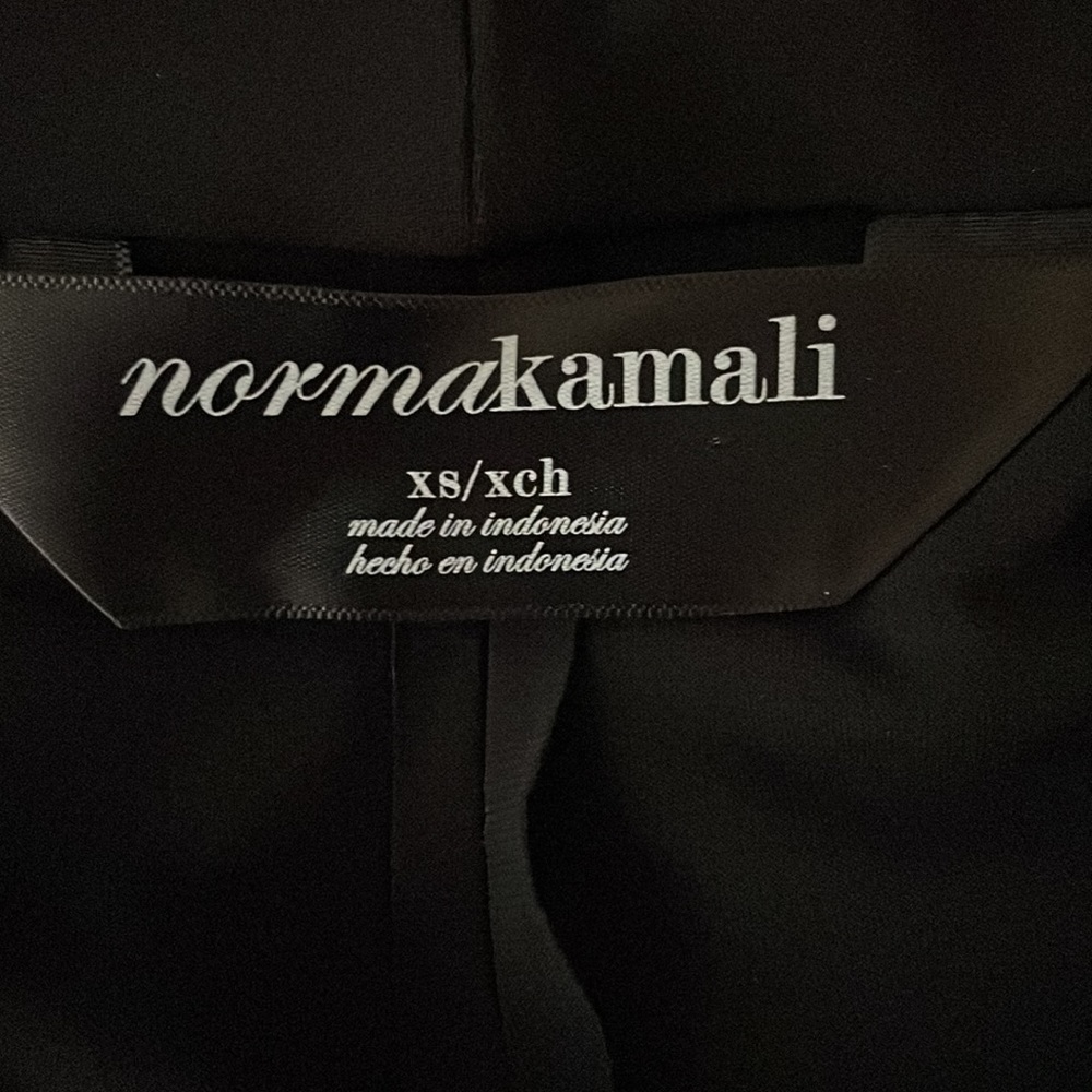 Norma Kamali Black Jersey Side Drape Dress size XS NWT - Picture 9 of 11